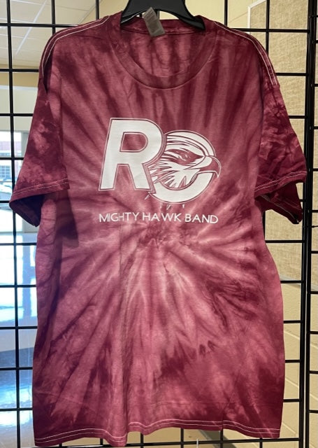 Red Oak Mighty Hawk Band | Marching Gear | Tie Dyed Personalized T-Shirt